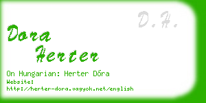 dora herter business card